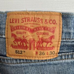 Levi Strauss & Co Style 512 W 36 L 30 Jeans